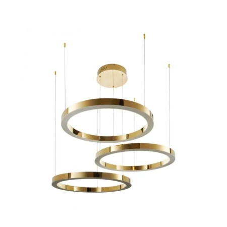 Lampa wisząca CIRCLE 80+80+80 LED złoty połysk na 1 podsufitce -  DN924-80+80+80 gold - Step Into Design